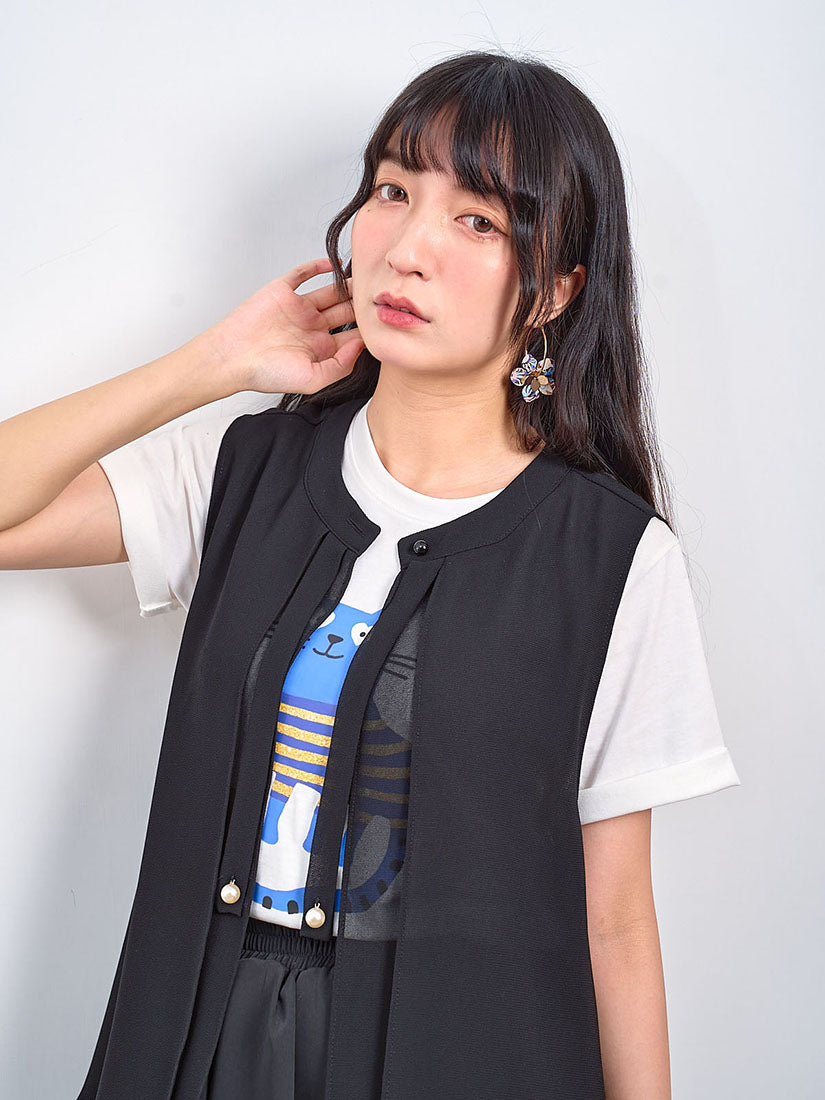 See-Through Layered Vest Jacket (2 Colours)