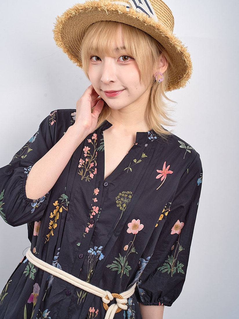 Floral Printed Button Up Shirt Dress (2 Colours)