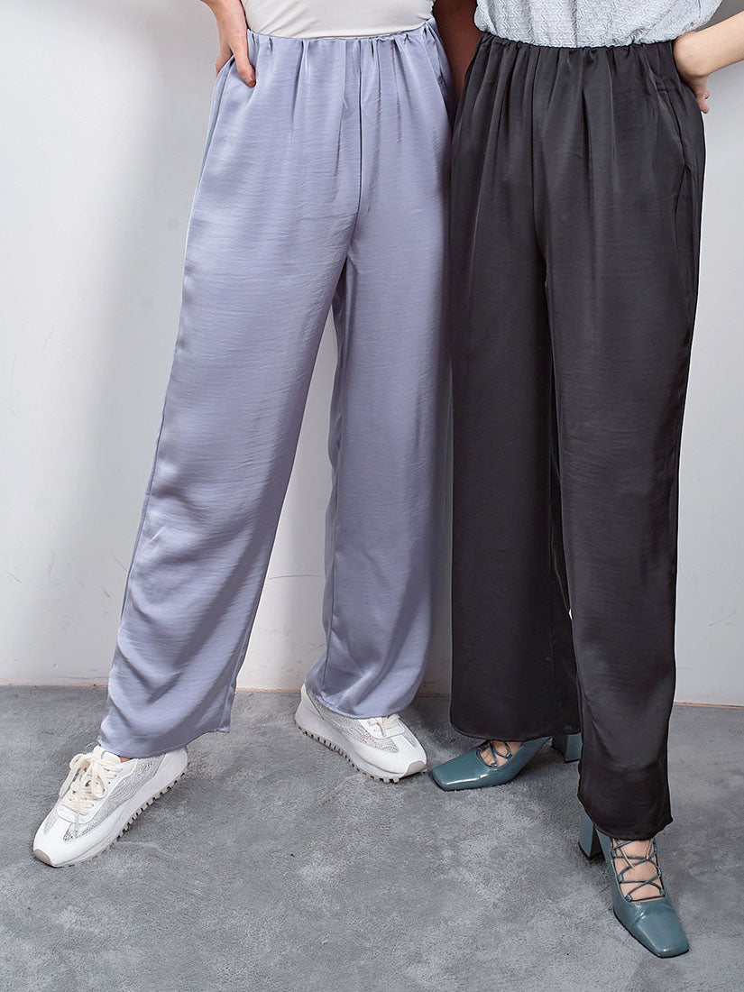 Silky Wide Leg Pants (2 Colours)