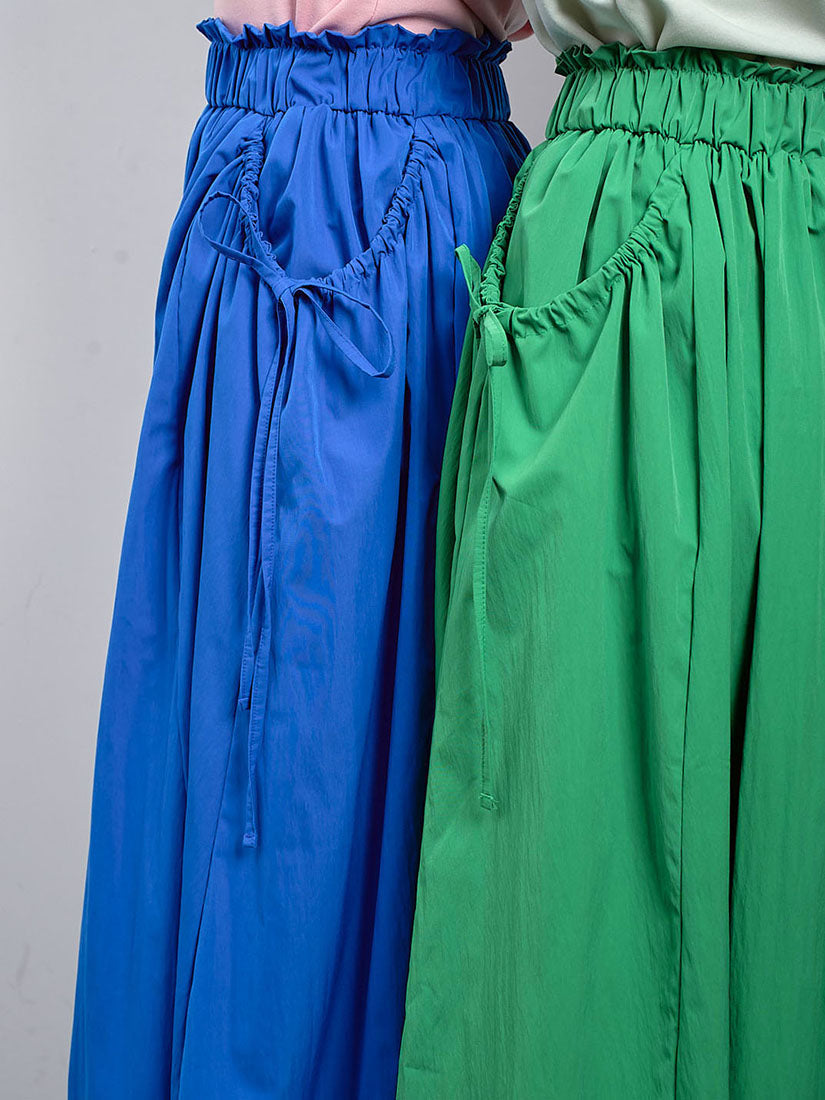 Drawstring Pocket Flare Skirt (2 Colours)