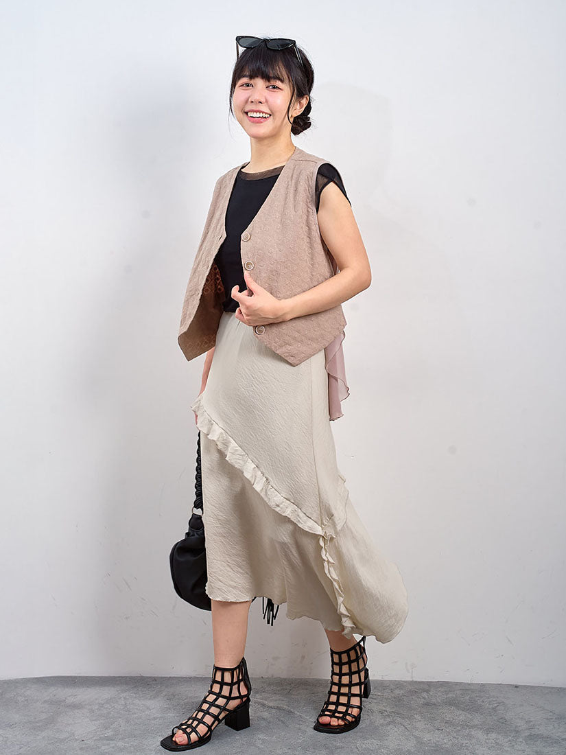 Grid Heeled Sandals (2 Colours)