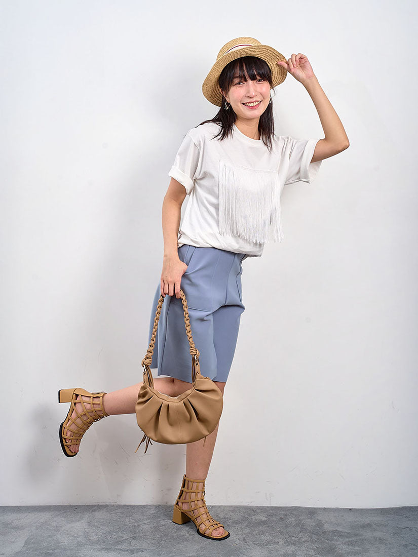 Grid Heeled Sandals (2 Colours)