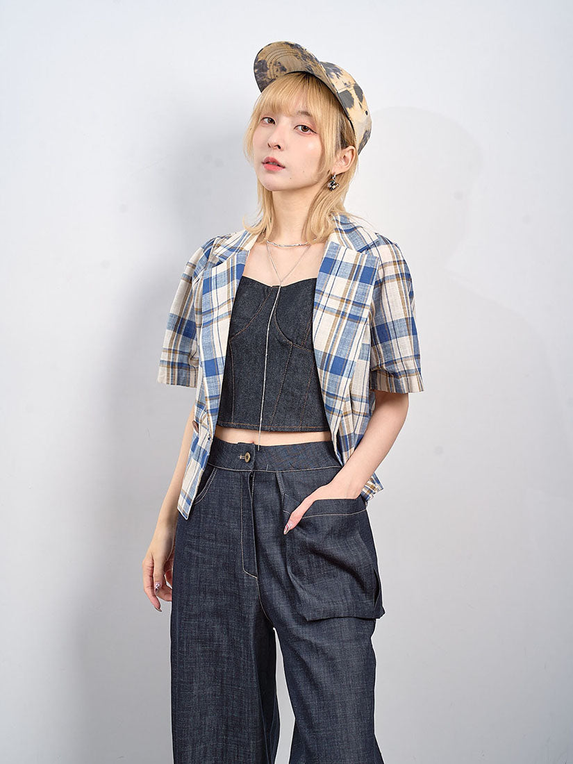 Plaid Double Breasted Jacket (2 Colours)