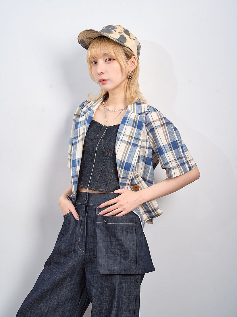 Plaid Double Breasted Jacket (2 Colours)