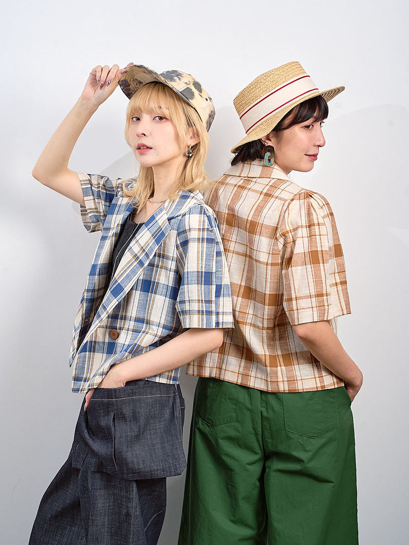 Plaid Double Breasted Jacket (2 Colours)