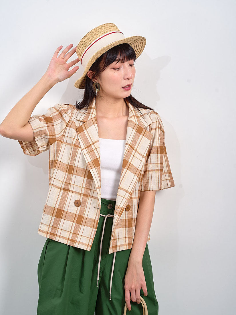 Plaid Double Breasted Jacket (2 Colours)
