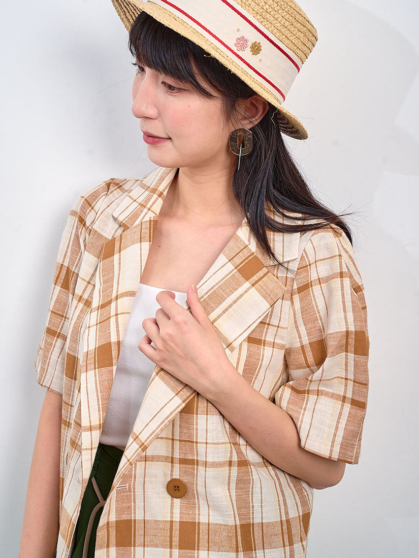 Plaid Double Breasted Jacket (2 Colours)