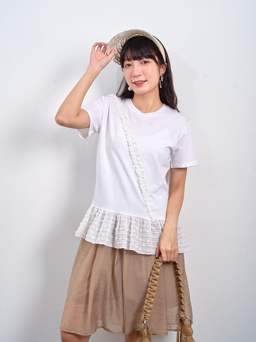 Ruffle Trim Top (2 Colours)