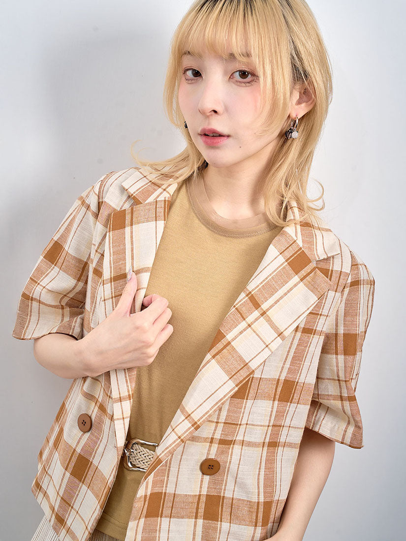 Plaid Double Breasted Jacket (2 Colours)
