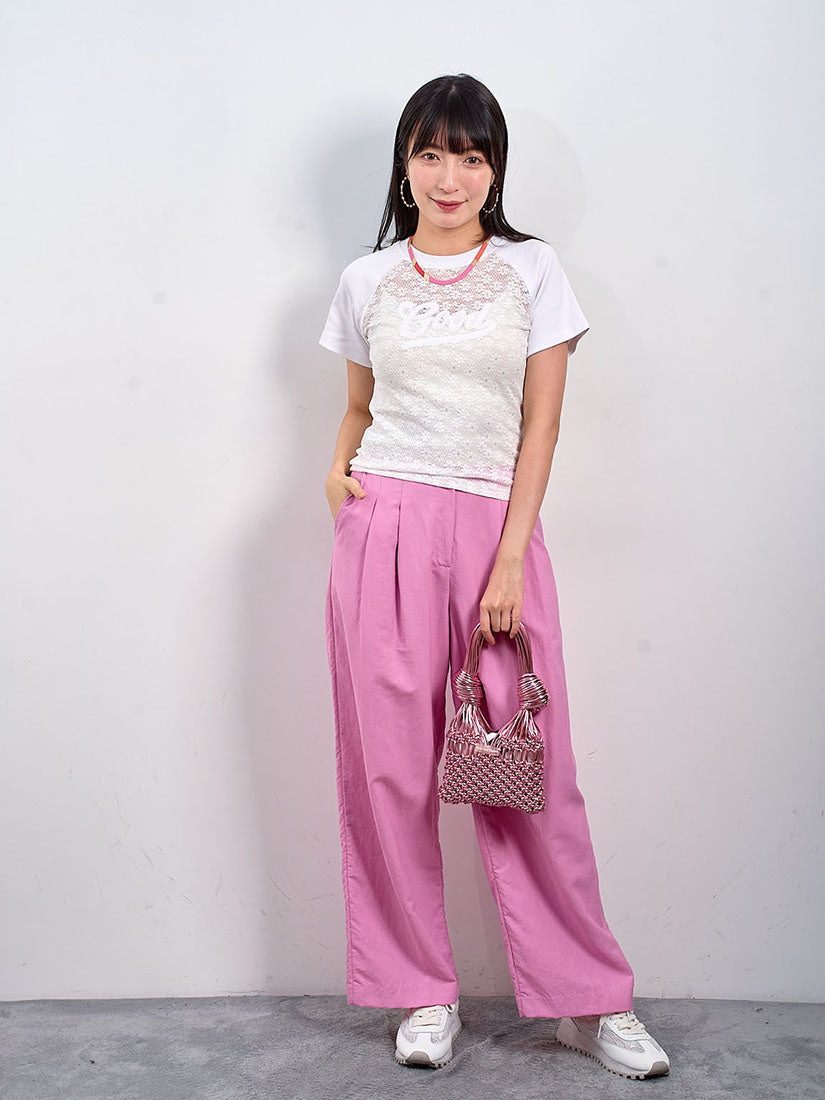 Linen Look Pleated Wide Leg Pants (2 Colours)