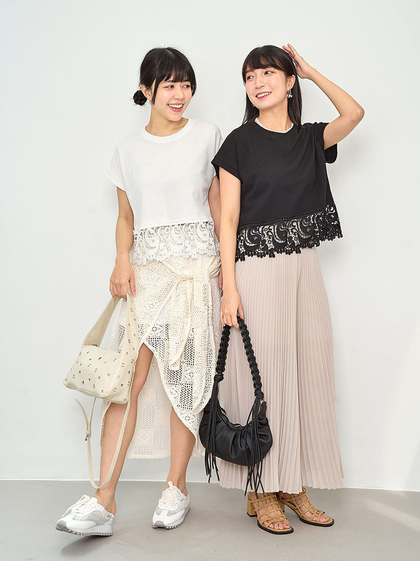 Paisley Lace Hem Top (2 Colours)
