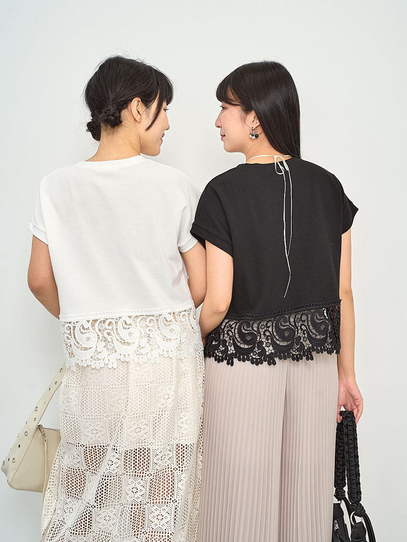Paisley Lace Hem Top (2 Colours)