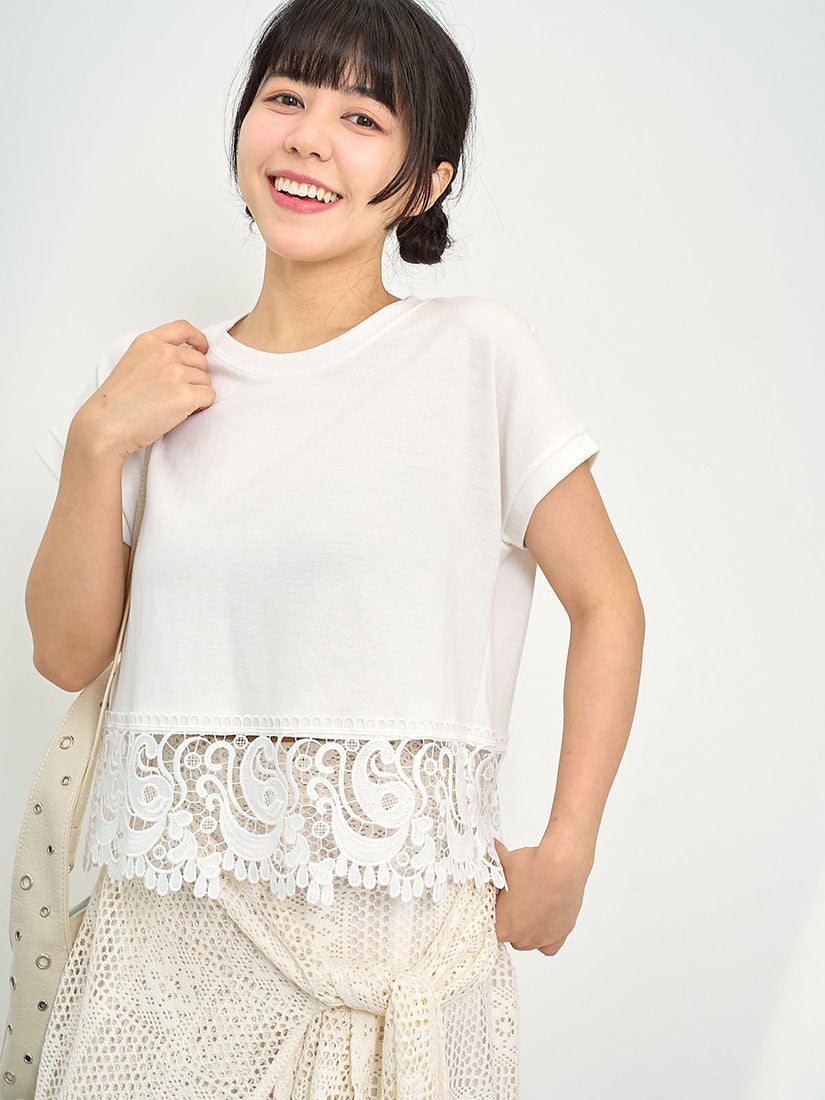 Paisley Lace Hem Top (2 Colours)