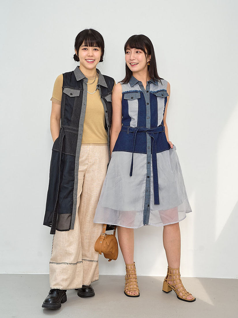 Denim Patch Shirt Dress (2 Colours)