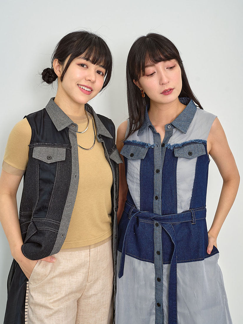 Denim Patch Shirt Dress (2 Colours)