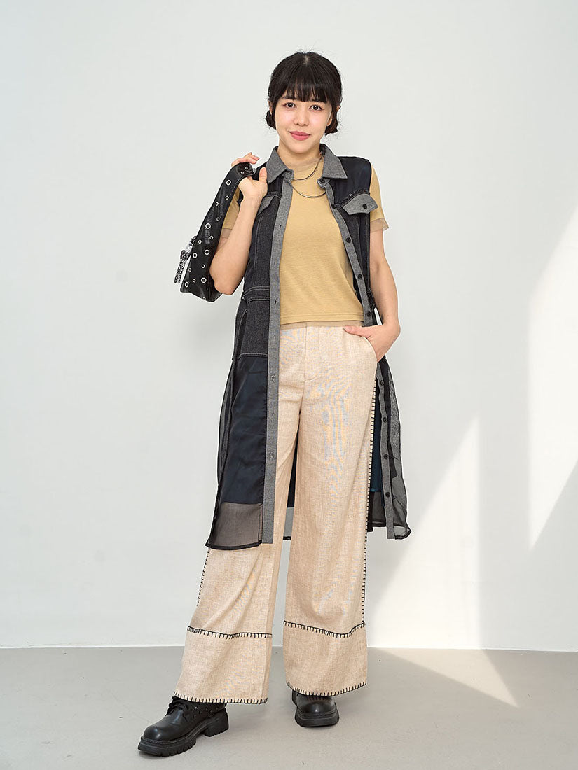 Denim Patch Shirt Dress (2 Colours)