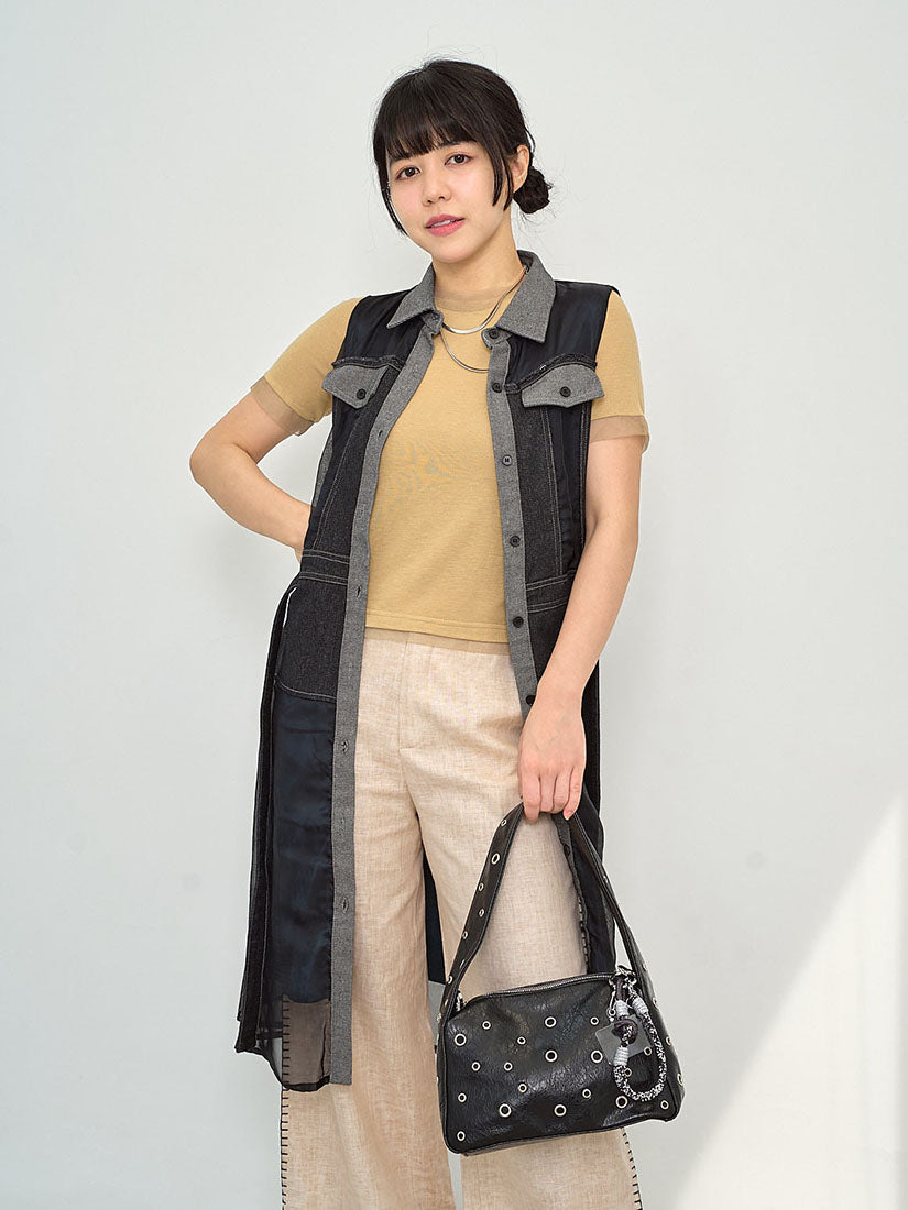 Denim Patch Shirt Dress (2 Colours)