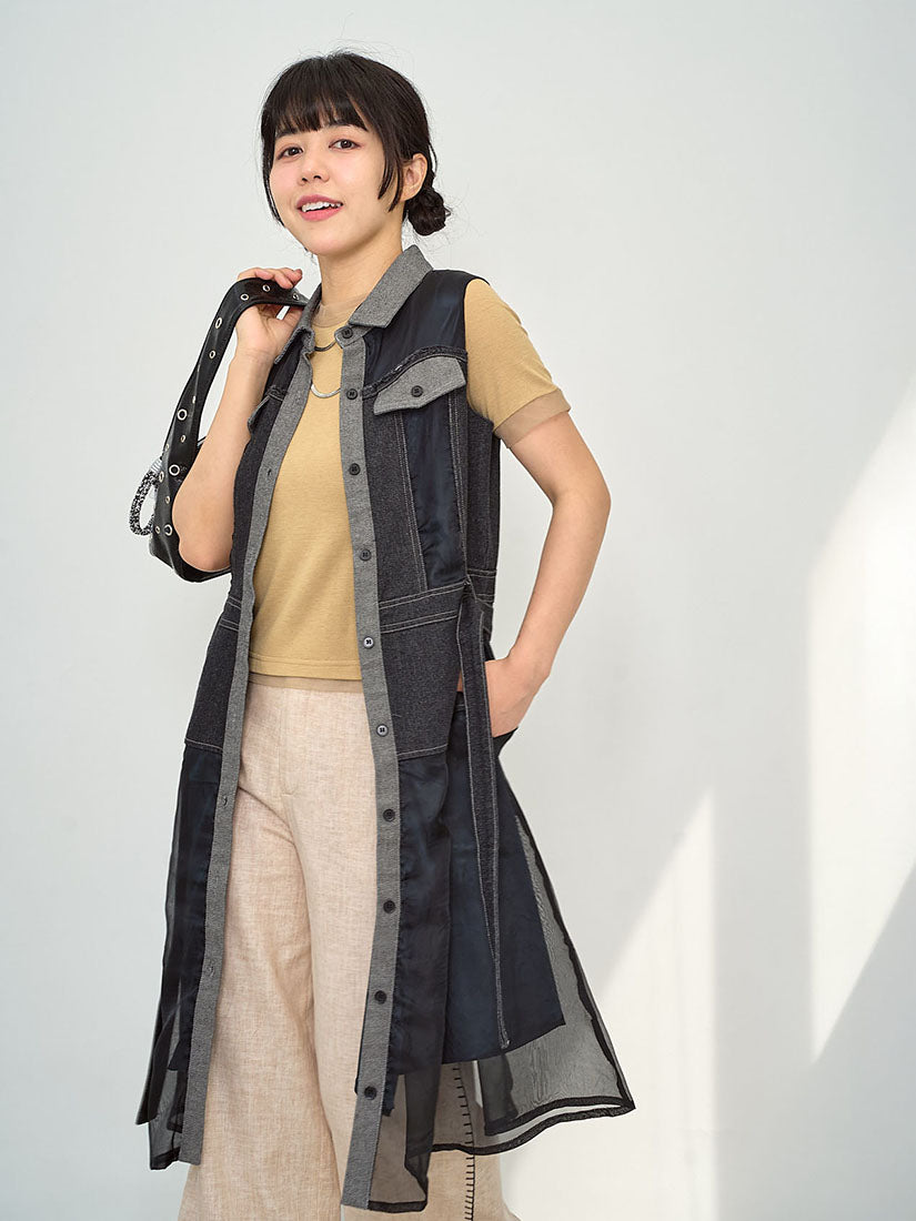 Denim Patch Shirt Dress (2 Colours)