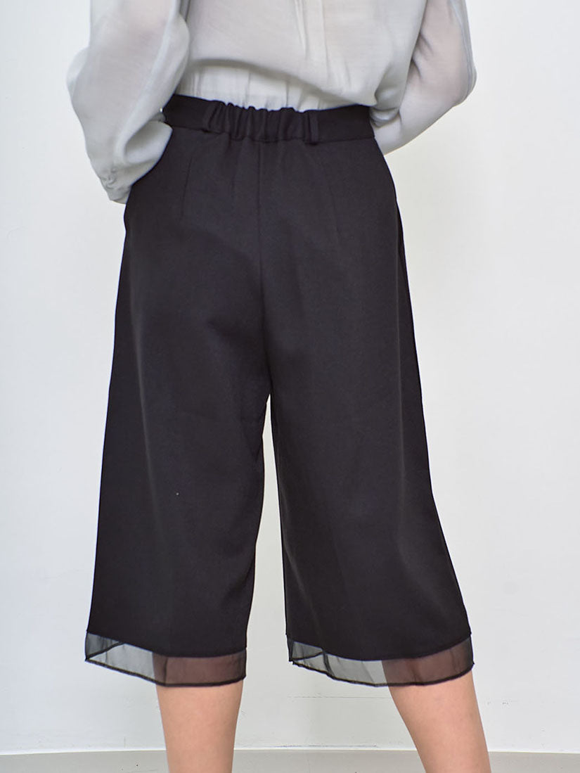 Organza Hem Knee Pants (2 Colours)