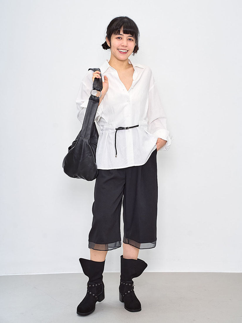 Drawstring Belt Shirt (2 Colours)