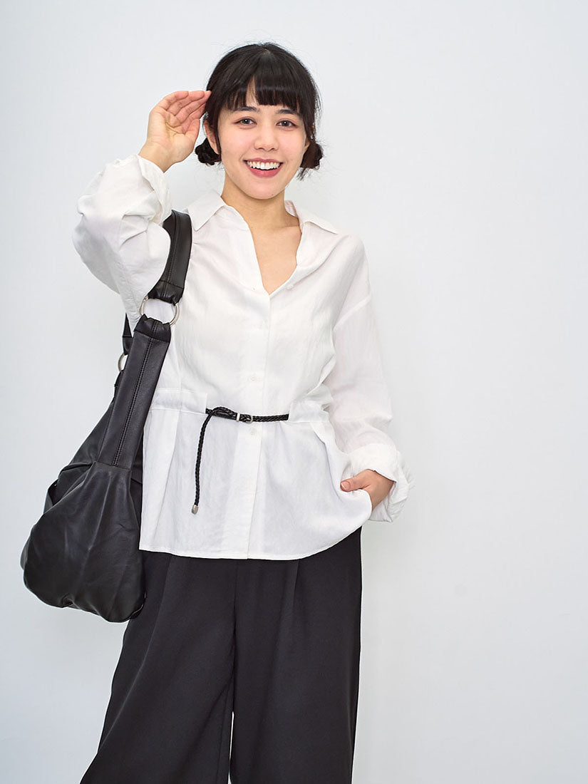 Drawstring Belt Shirt (2 Colours)