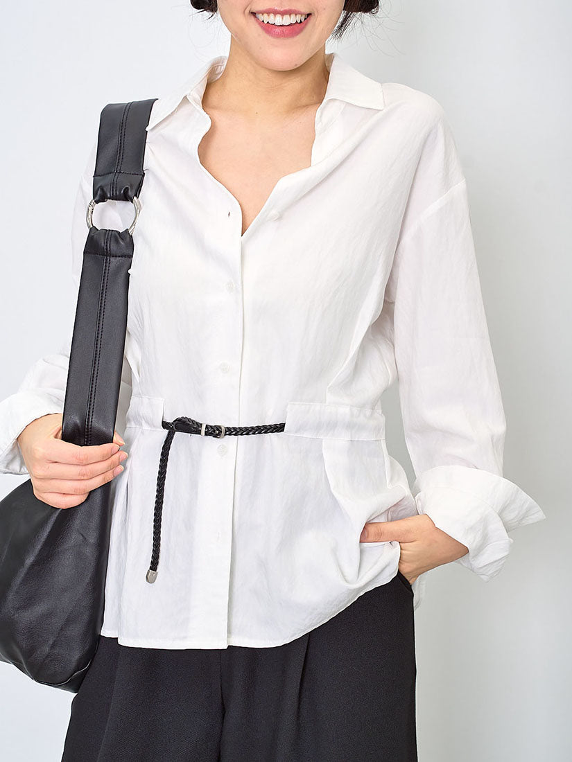 Drawstring Belt Shirt (2 Colours)