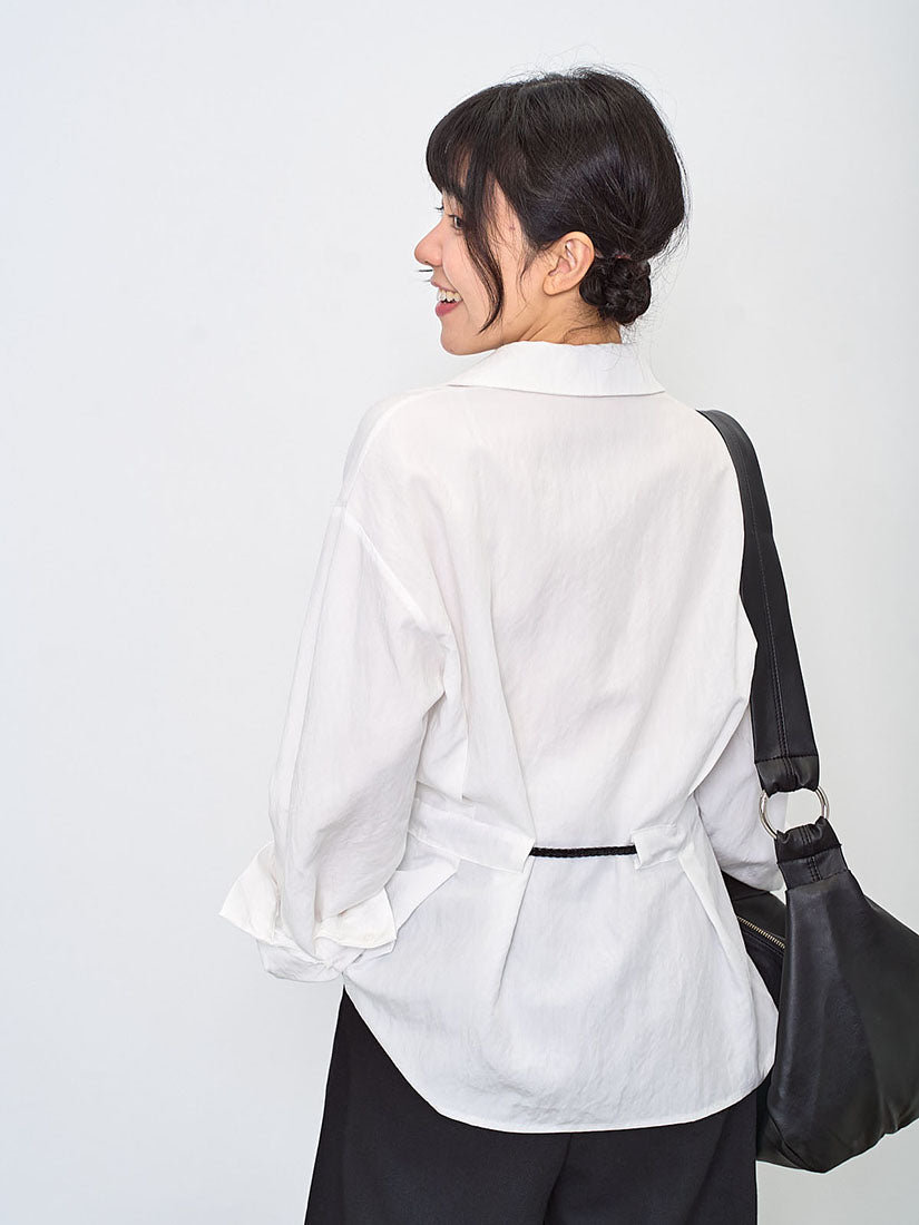 Drawstring Belt Shirt (2 Colours)