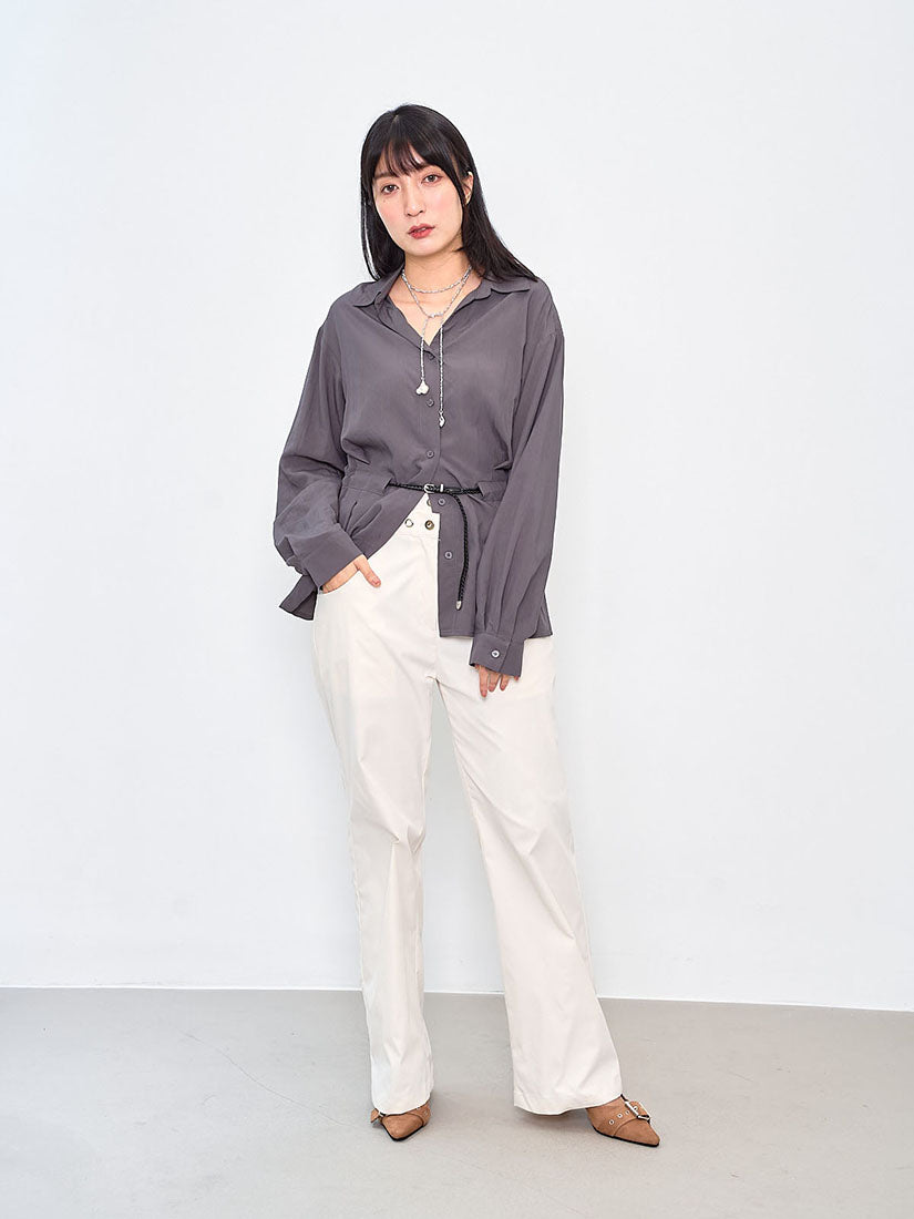 Drawstring Belt Shirt (2 Colours)