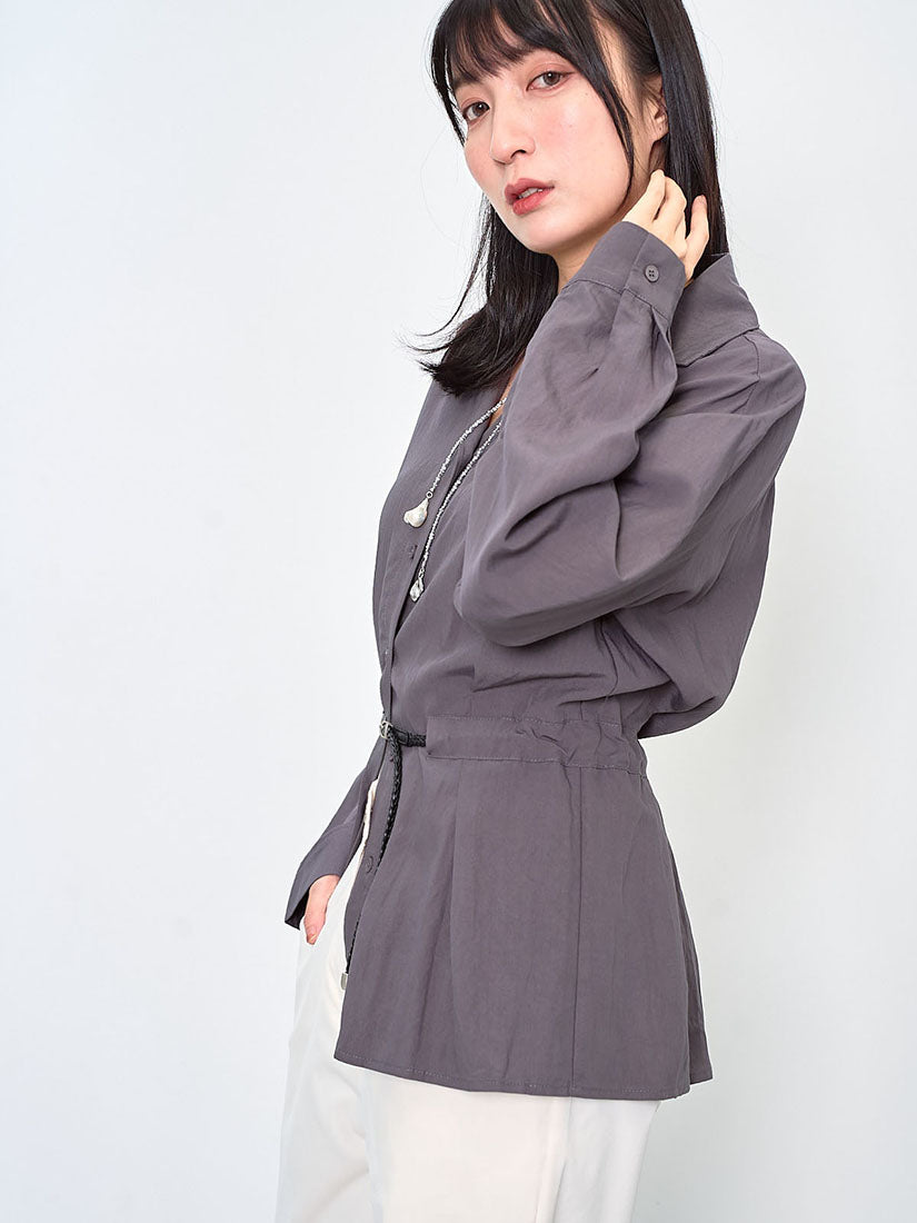 Drawstring Belt Shirt (2 Colours)