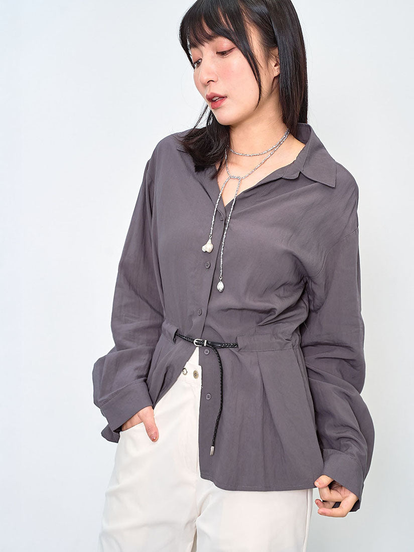 Drawstring Belt Shirt (2 Colours)