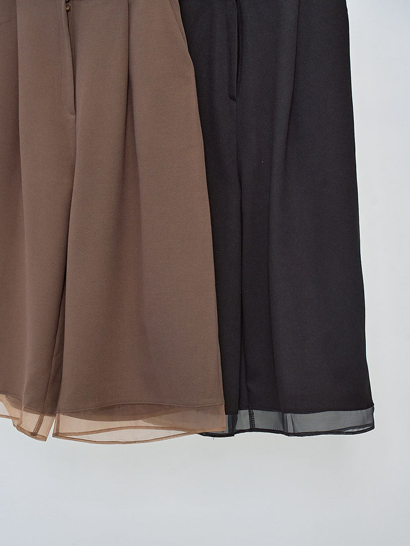 Organza Hem Knee Pants (2 Colours)
