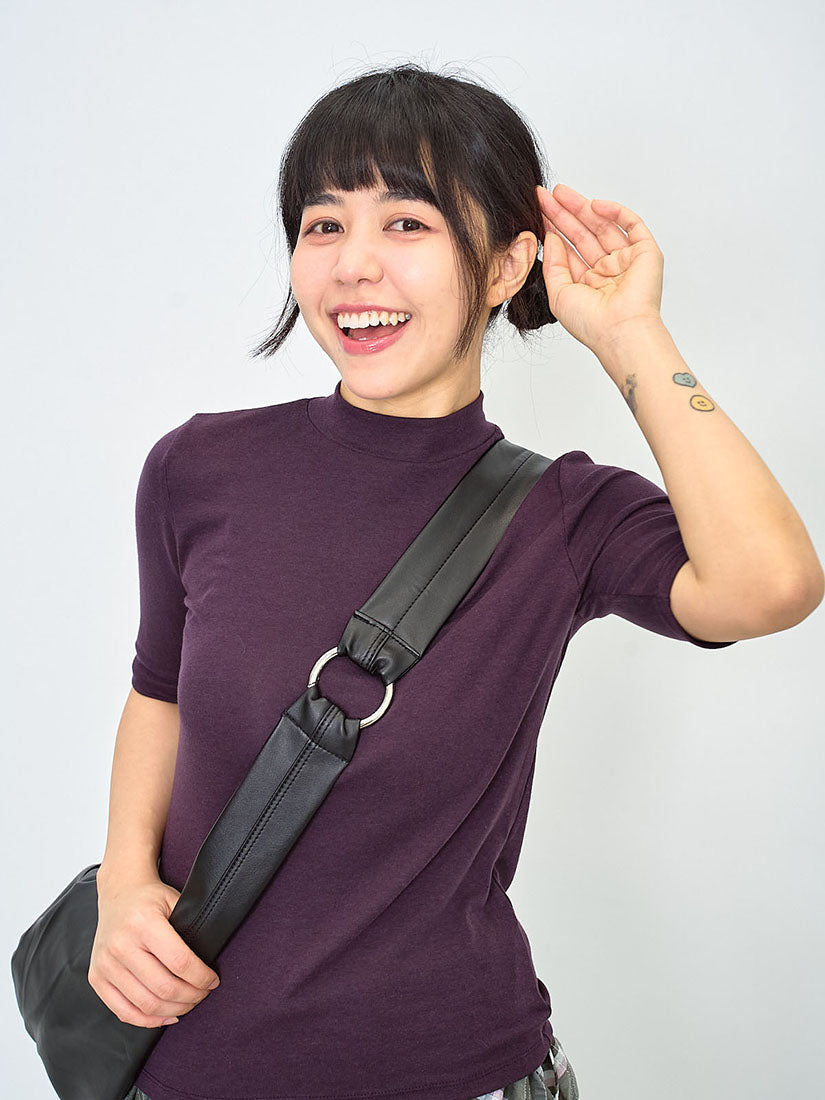 Mock Neck Half Sleeve Top (4 Colours)