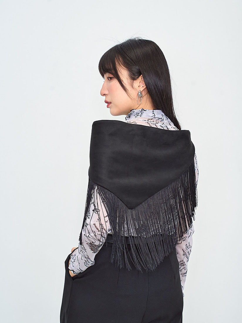 Sheer Hand Writing Printed Mesh Top (3 Colours)
