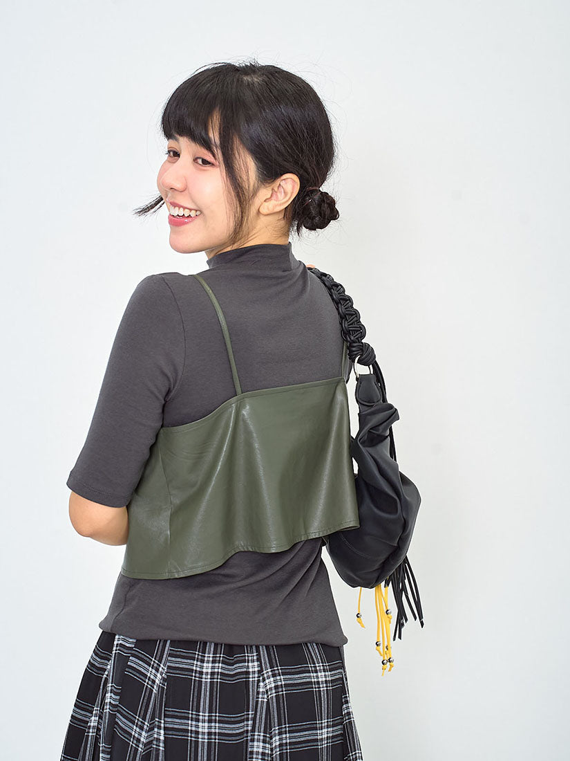 Leather Cami Crop Top (2 Colours)