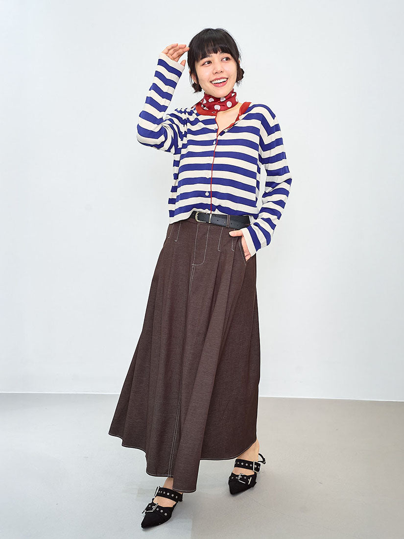 Polka Dot Striped Printed Scarf (2 Colours)