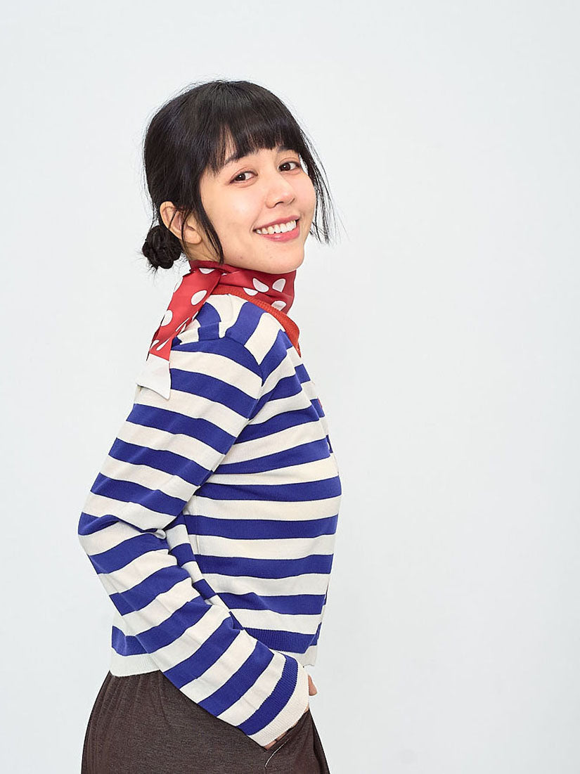 Polka Dot Striped Printed Scarf (2 Colours)