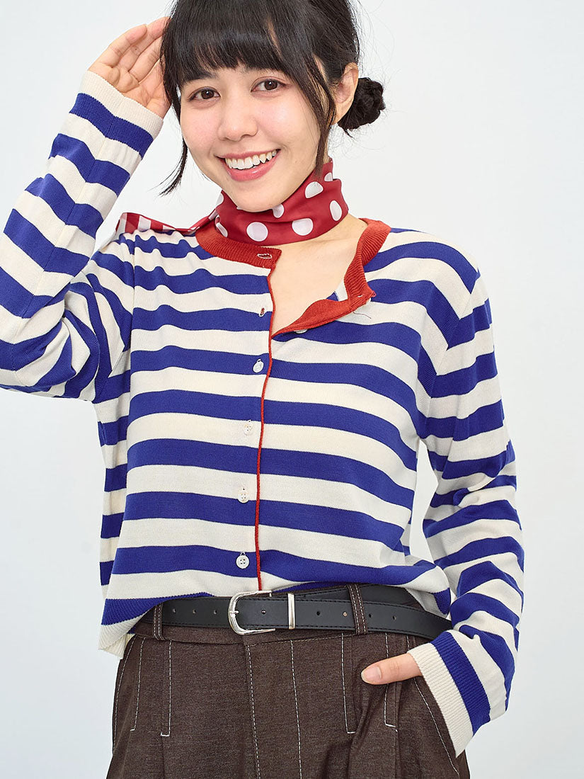Polka Dot Striped Printed Scarf (2 Colours)
