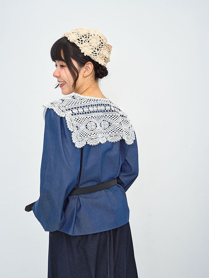 Lace Pilgrim Collar Top