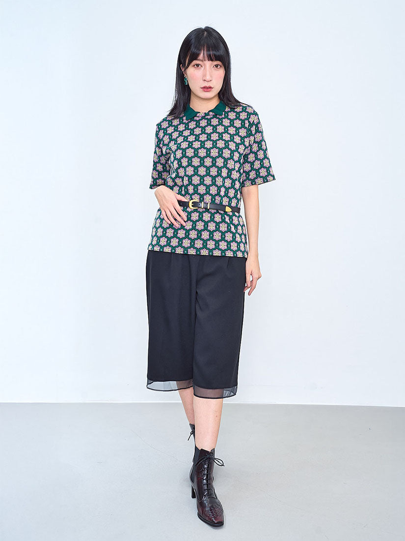 Organza Hem Knee Pants (2 Colours)