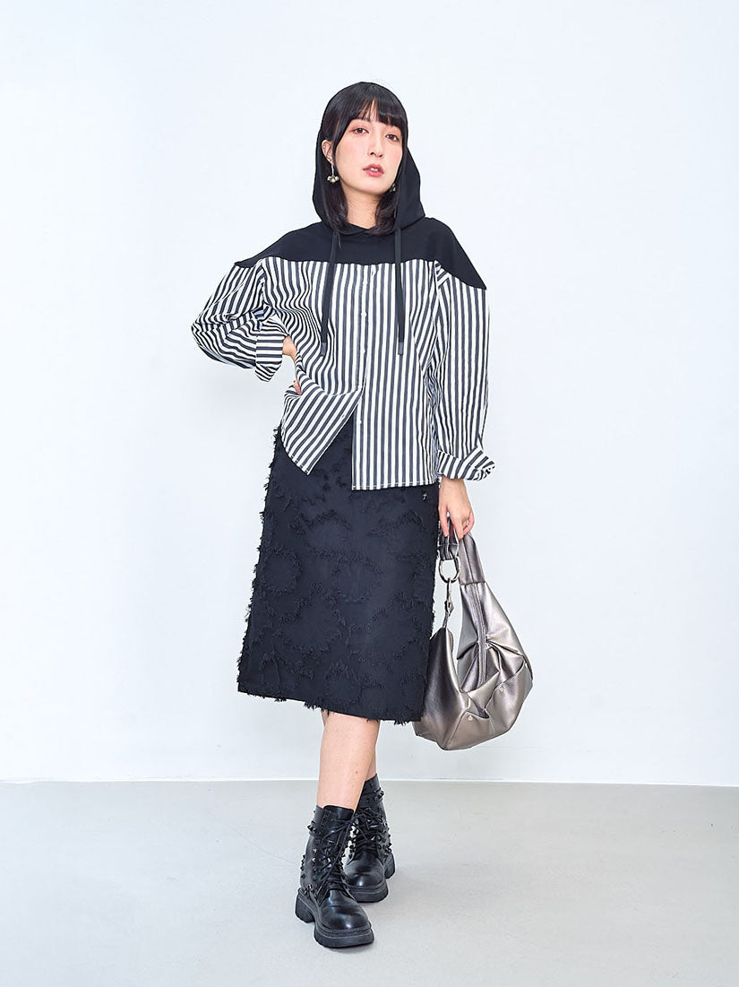 Striped Shirt Hoodie