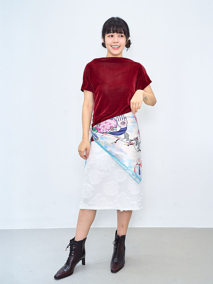 Tassel Texture Midi Skirt (2 Colours)