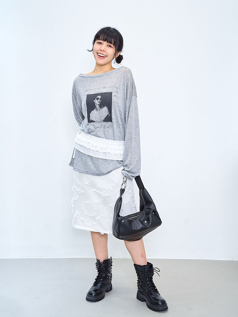 Lady Printed Long Sleeve Tee (2 Colours)