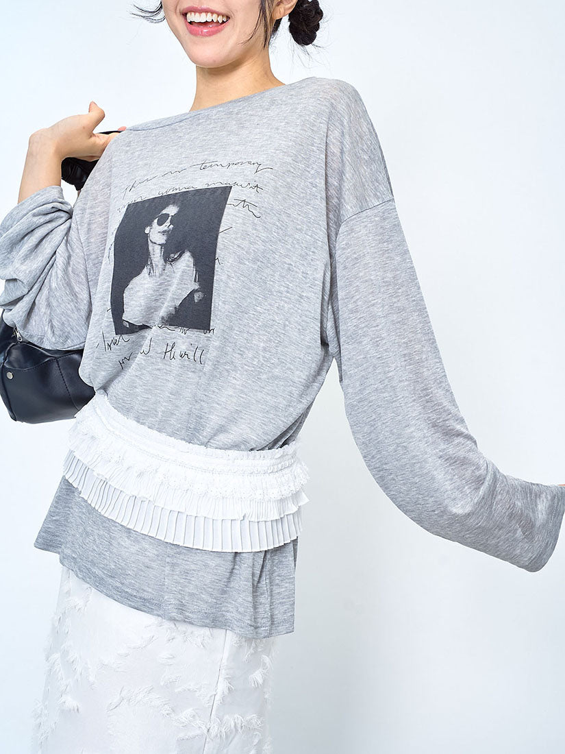 Lady Printed Long Sleeve Tee (2 Colours)