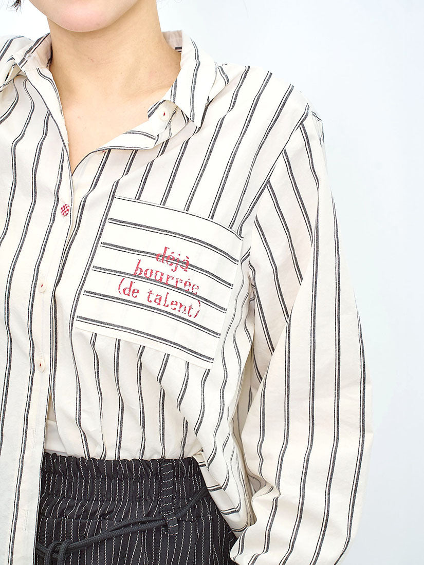 Printed Pocket Striped Shirt (2 Colours)