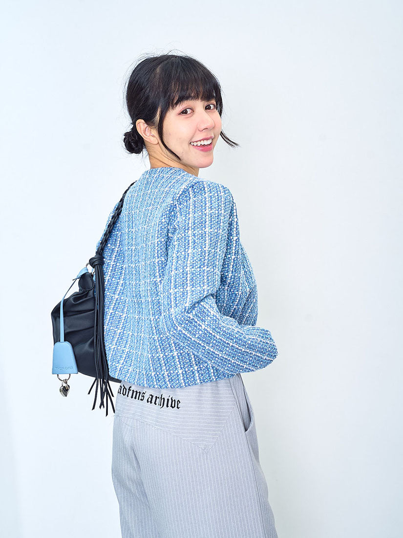 Checkered Tweed Jacket