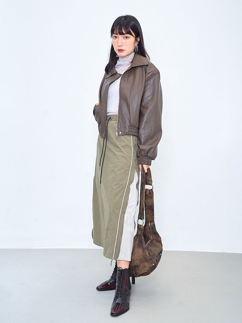 Leather Bomber Jacket (2 Colours)