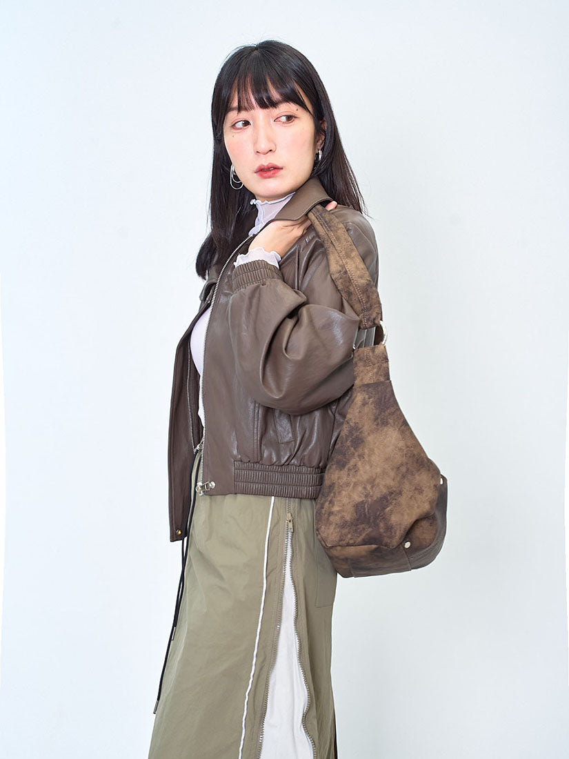 Leather Bomber Jacket (2 Colours)