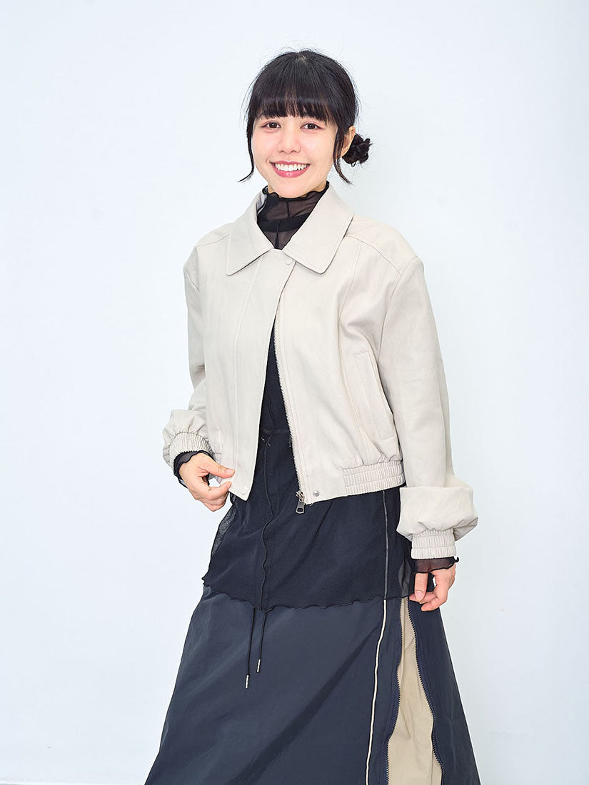 Leather Bomber Jacket (2 Colours)