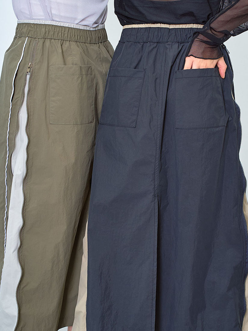 Side Zip Colourblocked Skirt (2 Colours)