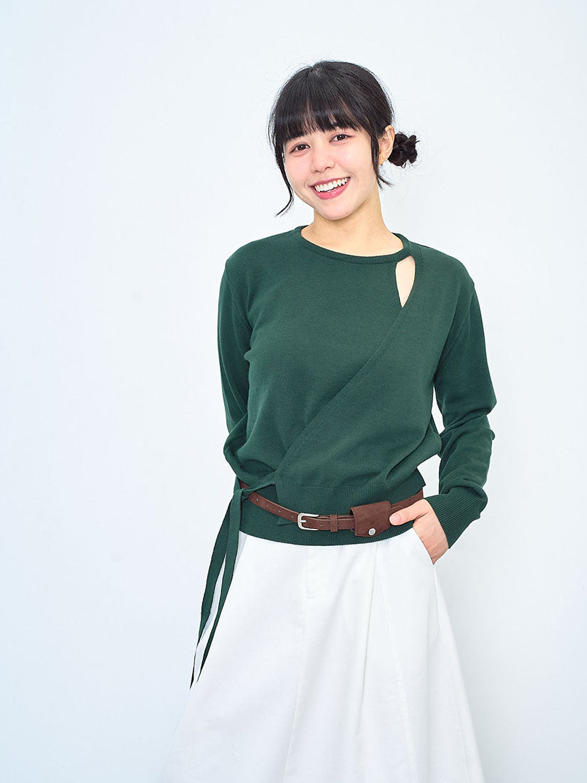 Cut Out Wrap Jumper (2 Colours)